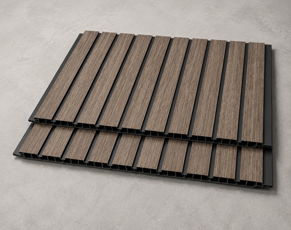 300 x 8.5 mm Slatted laminated PVC ceiling panel by Home Plus Materials
